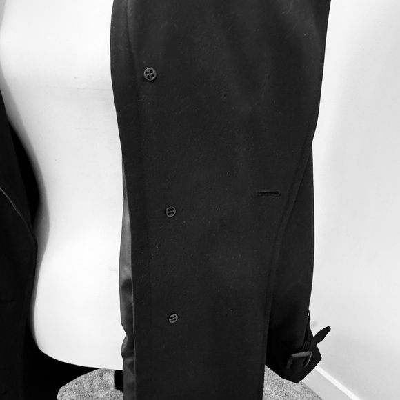 London Fog Women’s Classic Double-Breasted Black Trench Coat - Picture 2 of 12